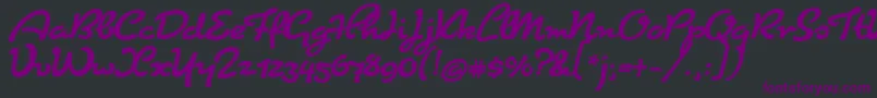 Шрифт Cuisine – фиолетовые шрифты на чёрном фоне