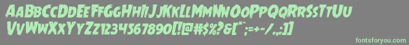 Mrsmonsterital Font – Green Fonts on Gray Background