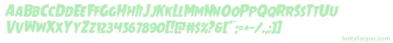 Mrsmonsterital Font – Green Fonts on White Background