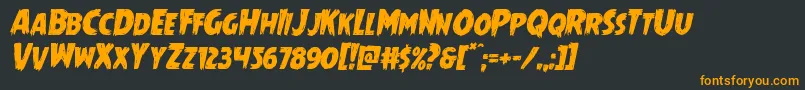 Mrsmonsterital Font – Orange Fonts on Black Background