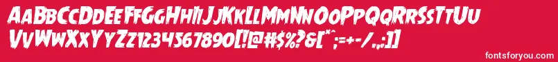 Mrsmonsterital Font – White Fonts on Red Background