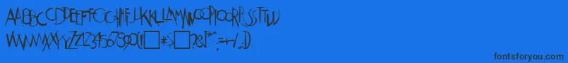 Weimar Font – Black Fonts on Blue Background