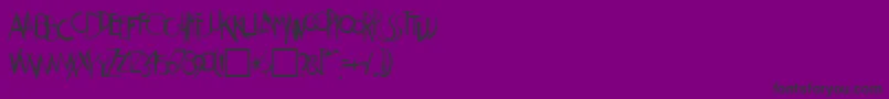 Weimar-fontti – mustat fontit violetilla taustalla
