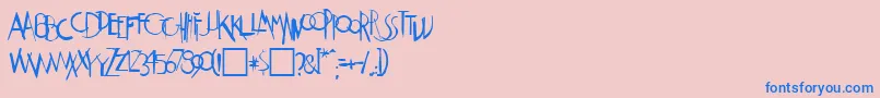 More about Weimar Font Weimar Font – Blue Fonts on Pink Background