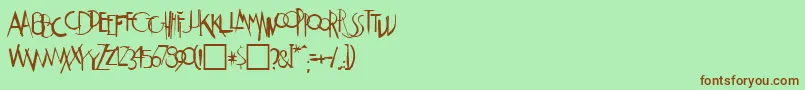 Weimar Font – Brown Fonts on Green Background