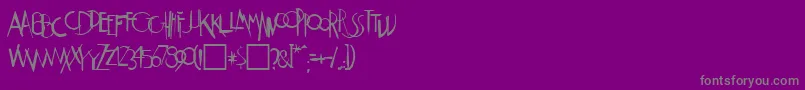 フォントWeimar – 紫の背景に灰色の文字
