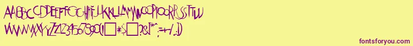 Weimar Font – Purple Fonts on Yellow Background