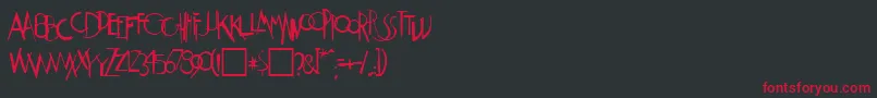 Weimar Font – Red Fonts on Black Background