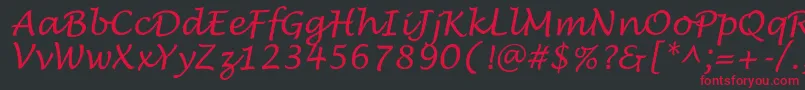 SaintgermainScript Font – Red Fonts on Black Background