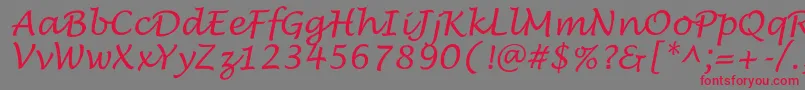 SaintgermainScript Font – Red Fonts on Gray Background