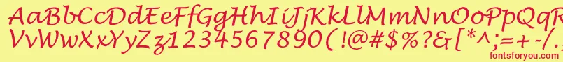 SaintgermainScript Font – Red Fonts on Yellow Background