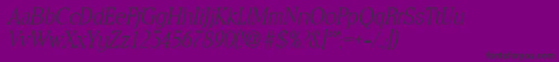 Шрифт ToledoXlightita – чёрные шрифты на фиолетовом фоне
