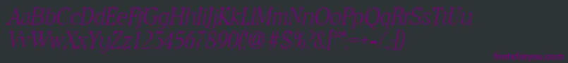 Шрифт ToledoXlightita – фиолетовые шрифты на чёрном фоне
