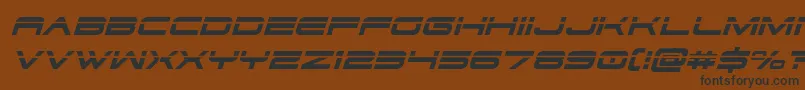 Dodger3laserital Font – Black Fonts on Brown Background