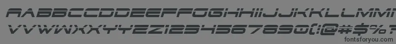 Dodger3laserital Font – Black Fonts on Gray Background