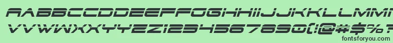 Dodger3laserital Font – Black Fonts on Green Background