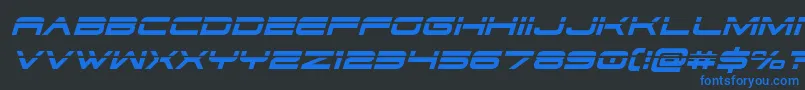 Dodger3laserital Font – Blue Fonts on Black Background