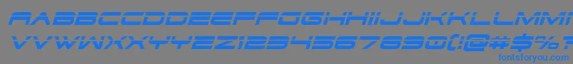 Dodger3laserital Font – Blue Fonts on Gray Background