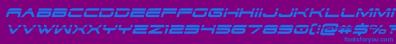 Dodger3laserital Font – Blue Fonts on Purple Background