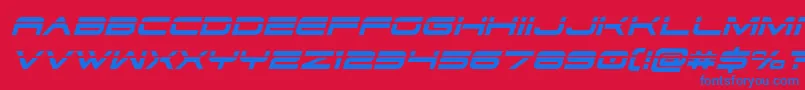 Dodger3laserital Font – Blue Fonts on Red Background
