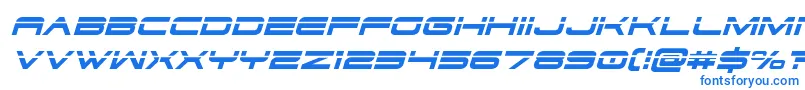 Dodger3laserital Font – Blue Fonts on White Background