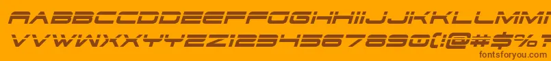 Dodger3laserital Font – Brown Fonts on Orange Background