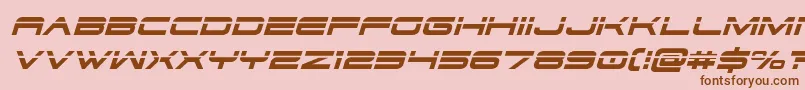Dodger3laserital Font – Brown Fonts on Pink Background