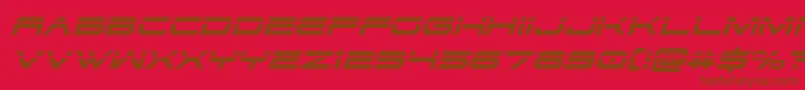 Dodger3laserital Font – Brown Fonts on Red Background