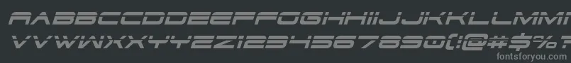 Dodger3laserital Font – Gray Fonts on Black Background