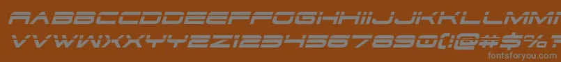 Dodger3laserital Font – Gray Fonts on Brown Background