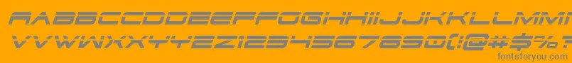 Dodger3laserital Font – Gray Fonts on Orange Background