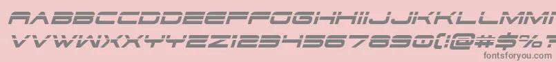 Dodger3laserital Font – Gray Fonts on Pink Background
