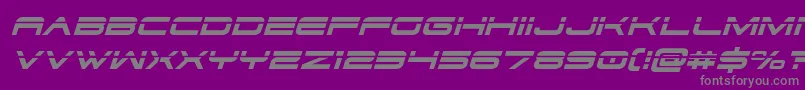 Dodger3laserital Font – Gray Fonts on Purple Background