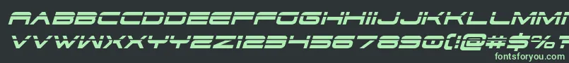 Dodger3laserital Font – Green Fonts on Black Background
