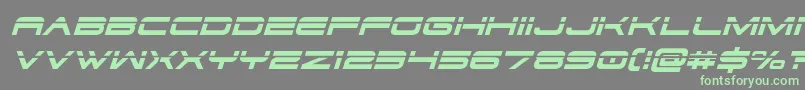 Dodger3laserital Font – Green Fonts on Gray Background