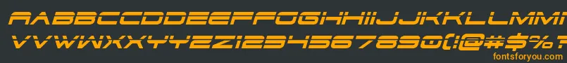 Dodger3laserital Font – Orange Fonts on Black Background