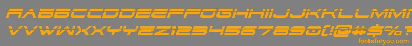 Dodger3laserital Font – Orange Fonts on Gray Background