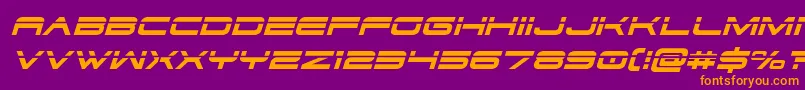 Dodger3laserital Font – Orange Fonts on Purple Background
