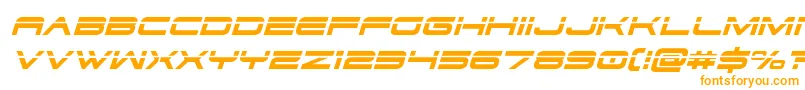 Dodger3laserital Font – Orange Fonts on White Background