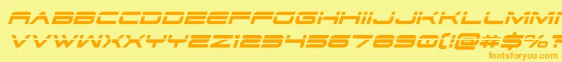 Dodger3laserital Font – Orange Fonts on Yellow Background