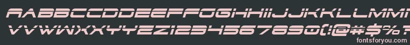 Dodger3laserital Font – Pink Fonts on Black Background
