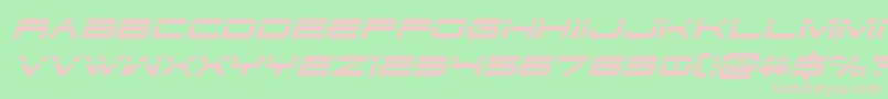 Dodger3laserital Font – Pink Fonts on Green Background