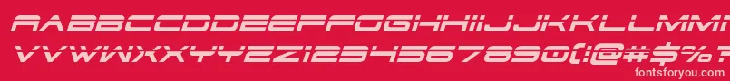 Dodger3laserital Font – Pink Fonts on Red Background