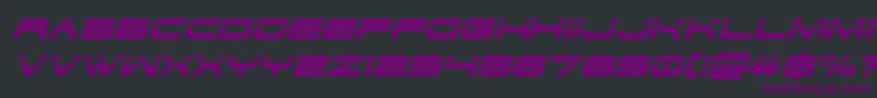Dodger3laserital Font – Purple Fonts on Black Background