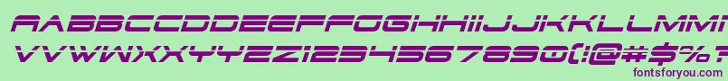 Dodger3laserital Font – Purple Fonts on Green Background