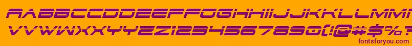 Dodger3laserital Font – Purple Fonts on Orange Background