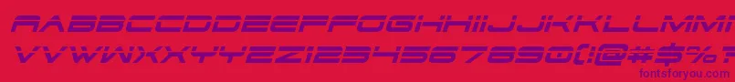 Dodger3laserital Font – Purple Fonts on Red Background