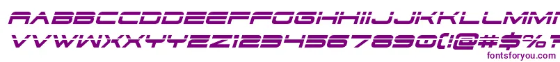 Dodger3laserital Font – Purple Fonts on White Background