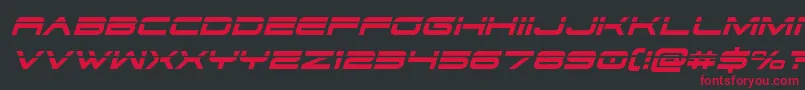 Dodger3laserital Font – Red Fonts on Black Background