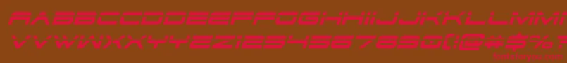 Dodger3laserital Font – Red Fonts on Brown Background
